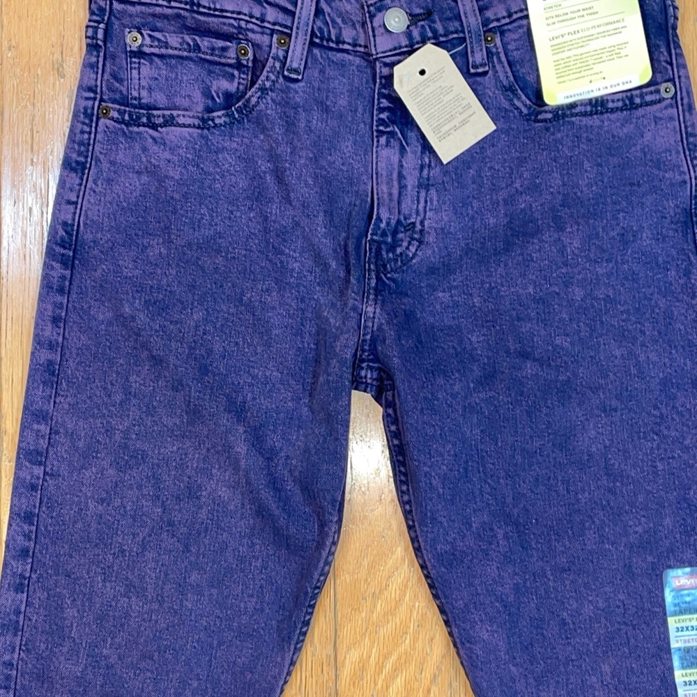 32x32 Levi's 512 Slim Taper Fit Jeans Mens (Gothic Grape) NEW - Picture 3 of 4